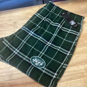 NWT Ladies NFL New York Jets Flannel Plaid Pajama Shorts -XL